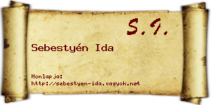 Sebestyén Ida névjegykártya