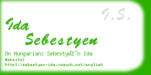 ida sebestyen business card